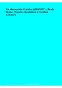 Fundamentals Practice 2026&sol; 2027 &ndash; Study Guide&comma; Practice Questions & Verified Answers
