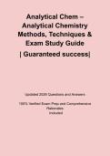 Analytical Chem &ndash; Analytical Chemistry Methods&comma; Techniques & Exam Study Guide