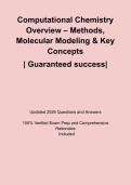 Computational Chemistry Overview &ndash; Methods&comma; Molecular Modeling & Key Concepts