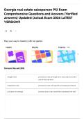 Georgia real estate salesperson PSI  Exam Comprehensive Questions and Answers &lpar;Verified Answers&rpar; Updated &lpar;Actual Exam 2026 LATEST VERSION&excl;&excl;