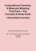 Computational Chemistry & Molecular Modeling Final Exam &ndash; Key Concepts & Study Guide