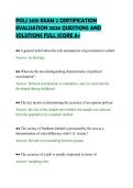 POLI 2051 EXAM 2 CERTIFICATION&NewLine;EVALUATION 2026 QUESTIONS AND&NewLine;SOLUTIONS FULL SCORE A&plus;