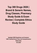 Top 300 Drugs 2026 &vert; Brand & Generic Names&comma; Drug Classes&comma; Pharmacy Study Guide & Exam Review