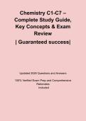 Chemistry C1-C7 &ndash; Complete Study Guide&comma; Key Concepts & Exam Review