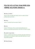 POLI 105 VCU ACTUAL EXAM PAPER 2026&NewLine;VERIFIED SOLUTIONS GRADED A&plus;