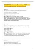 NCC EFM Certification Exam 2026&colon; 470 Scored Practice Q&As with Verified Explanations