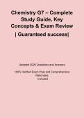 Chemistry G7 &ndash; Complete Study Guide&comma; Key Concepts & Exam Review
