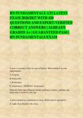 RN FUNDAMENTALS ATI LATEST &NewLine;EXAM 2026&sol;2027 WITH 430 &NewLine;QUESTIONS AND EXPERT-VERIFIED &NewLine;CORRECT ANSWERS &vert; ALREADY &NewLine;GRADED A&plus; &vert; GUARANTEED PASS &vert; &NewLine;RN FUNDAMENTALS EXAM