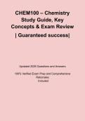 CHEM100 &ndash; Chemistry Study Guide&comma; Key Concepts & Exam Review