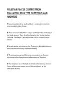 POLESTAR PILATES CERTIFICATION&NewLine;EVALUATION 2026 TEST QUESTIONS AND&NewLine;ANSWERS&NewLine;