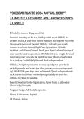 POLESTAR PILATES 2026 ACTUAL SCRIPT&NewLine;COMPLETE QUESTIONS AND ANSWERS 100&percnt;&NewLine;CORRECT
