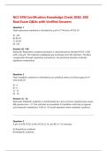 NCC EFM Certification Knowledge Check 2026&colon; 200 Real Exam Q&As with Verified Answers