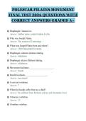 POLESTAR PILATES MOVEMENT&NewLine;FINAL TEST 2026 QUESTIONS WITH&NewLine;CORRECT ANSWERS GRADED A&plus;