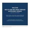 WGU D440 Health and Wellness Through Nutritional Science &vert; Complete Study Guide &plus; 50 Practice Questions&comma; Answers & Rationales &vert; 2026&sol;2027