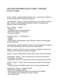 NUR 3250 PHARMACOLOGY EXAM 1 VERIFIED STUDY GUIDE