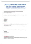 NAPLEX EXAM PREPARATION UPDATED&NewLine;2026 WITH CORRECT QUESTIONS AND&NewLine;CORRECT ANSWERS WITH RATIONALE 
