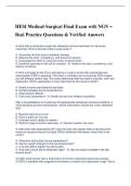 HESI Med Surg Final Exam NGN 2026 &ndash; Complete Real Questions & Correct Answers &vert; Graded A&plus;&NewLine;