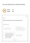 NUR 3250 QUESTIONS WITH VERIFIED ANSWERS