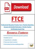 FTCE Professional Education Practice Test &vert; Questions&comma; Answers & Detailed Rationales &vert; Florida Teacher Certification Exam Prep