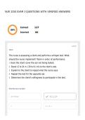 NUR 3250 EXAM 3 QUESTIONS WITH VERIFIED ANSWERS