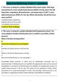 Advanced Med Surg&period; Exam 2 - questions and explaid Answers