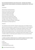 NSG 1540 PHARMACOTHERAPEUTICS FINAL PRACTICE EXAM &ndash; QUESTIONS AND ANSWERS &vert;&NewLine;VERIFIED AND WELL DETAILED ANSWERS &vert; PLUS RATIONALES &vert; GUARANTEED PASS &vert; LATEST EXAM&NewLine;UPDATE