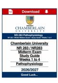 NR283  PathoPhysiology  Midterm  2026&sol;2027 ACTUAL EXAM TEST BANK 230 QUESTIONS AND CORRECT DETAILED ANSWERS WITH RATIONALES &lpar;VERIFIED ANSWERS&rpar; &vert;ALREADY GRADED A&plus;&vert;&vert;NEWEST VERSION