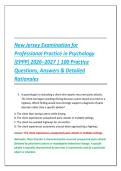 New Jersey EPPP Examination 2026&ndash;2027 &vert; 100 Practice Questions&comma; Answers & Detailed Rationales &vert; Psychology Licensing Exam Study Guide