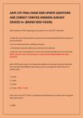 AAPC CPC FINAL EXAM 2026 UPDATE QUESTIONS&NewLine;AND CORRECT VERIFIED ANSWERS ALREADY&NewLine;GRADED A&plus; &lpar;BRAND NEW VISION&rpar;