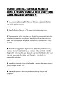 PNR201 MEDICAL SURGICAL NURSING&NewLine;EXAM 2 REVIEW BUNDLE 2026 QUESTIONS&NewLine;WITH ANSWERS GRADED A&plus;