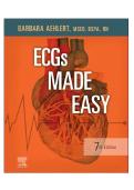 TEST BANK FOR ECGs Made Easy&comma; 7th Edition by Barbara J Aehlert ISBN&colon; 9780323832939 COMPLETE GUIDE ALL CHAPTERS COVERED 100&percnt; VERIFIED A&plus; GRADE ASSURED&excl;&excl;&excl;&excl;&excl; NEW LATEST UPDATE&excl;&excl;&excl;&excl;&excl;