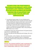 PROFESSIONAL &NewLine;PRACTICE IN PSYCHOLOGY &lpar;EPPP&rpar; WITH &NewLine;QUESTIONS AND VERIFIED ANSWERS&comma; &NewLine;PLUS DETAILED RATIONALES&sol;EXPERT &NewLine;VERIFIED FOR GUARANTEED PASS &NewLine;2026&sol;LATEST UPDATE&sol;INSTANT &NewLine;DOWNLOAD PDF