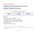 CPNRE Canadian Practical Nurse Registration Exam and Practice Exam 2026&sol;2027 &ndash; Questions and Answers &vert; 100&percnt; Verified &vert; Complete Verified Answers &ndash; Pass Guaranteed &ndash; A&plus; Graded&NewLine;&NewLine;