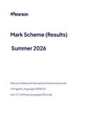 2026 Pearson Edexcel International A Level English Language UNIT 3&vert;WEN03&sol;01&vert;Mark scheme&vert;JUNE 2026