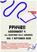 PPH4811 Assignment 4 MEMO &vert; Due 7 September 2026