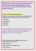 NUR 265 Advanced Medical-Surgical Nursing Actual &NewLine;Practice Review Exam 100 Questions with 100&percnt; &NewLine;Correct Answers Latest 2026-2027 Update &ndash; Galen &NewLine;College of Nursing
