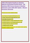  WGU C784 Applied Healthcare Statistics &NewLine;Objective Assessment Practice Exam &ndash; 180 &NewLine;Questions With Correct Answers & Detailed &NewLine;Rationales Latest 2026&ndash;2027 Update &ndash; Western &NewLine;Governors University 