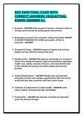 FINAL EXAM STUDY GUIDE WITH CORRECT ANSWERS &sol;GRADED A&plus; &sol;ACTUAL EXAM &sol;BUS 6600