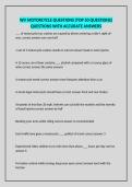 WV MOTORCYCLE QUESTIONS &lpar;TOP 50 QUESTIONS&rpar; QUESTIONS WITH ACCURATE ANSWERS