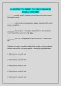 CA MOTORCYCLE PERMIT TEST QUESTIONS WITH ACCURATE ANSWERS