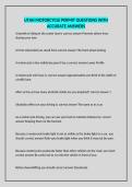 UTAH MOTORCYCLE PERMIT QUESTIONS WITH ACCURATE ANSWERS