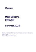 2026 Pearson Edexcel International A Level ECONOMICS UNIT 3&vert;WEC13&sol;01&vert;Mark scheme&vert;JUNE 2026