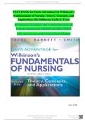 TEST BANK Davis Advantage for Wilkinsons Fundamentals of Nursing 5th Edition by Leslie S&period; Treas&vert; Complete Guide Chapter 1-46&vert;ISBN-