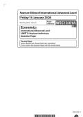 2026 Pearson Edexcel International A Level ECONOMICS UNIT 3&vert;WEC13&sol;01A&vert;Question paper&vert;JANUARY 2026