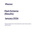2026 Pearson Edexcel International A Level ECONOMICS UNIT 3&vert;WEC13&sol;01A&vert;Mark scheme&vert;JANUARY 2026