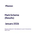 2026 Pearson Edexcel International A Level ECONOMICS UNIT 3&vert;WEC13&sol;01&vert;Mark scheme&vert;JANUARY 2026