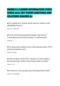 PMKEE E 5 CAREER INFORMATION STUDY&NewLine;GUIDE 2026 TEST PAPER QUESTIONS AND&NewLine;SOLUTIONS GRADED A&plus;&NewLine;