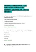 PMKEE E 5 CAREER INFORMATION&NewLine;PRACTICE SOLUTION TEST 2026&NewLine;COMPLETE QUESTIONS AND ANSWERS&NewLine;GRADED A&plus;