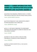 PMKEE E 5 CAREER INFORMATION FINAL&NewLine;PAPER 2026 CERTIFICATION EVALUATION&NewLine;QUESTIONS AND SOLUTIONS GRADED A&plus;
