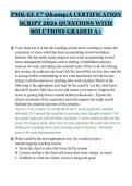 PMK-EE E7 Q&A CERTIFICATION&NewLine;SCRIPT 2026 QUESTIONS WITH&NewLine;SOLUTIONS GRADED A&plus;&NewLine;